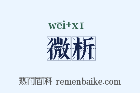 微析是什么意思的图片